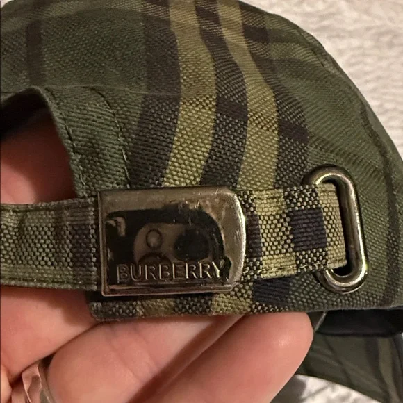 Authentic Burberry Olive and Brown Plaid Cap - Picture 12 of 16
